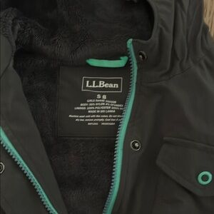L.L.Bean Black Jacket with Teal Accents